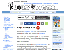 Tablet Screenshot of lousywriter.com